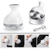 Portable electric head and body massager with rotating massage heads for scalp, neck, shoulders, back, arms, legs, muscle relaxation, and stress relief.